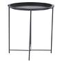 Steel Round Side Table Metal Grey 1