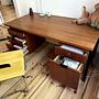 Schreibtisch mit Stuhl Holz 1950er Jahre 4