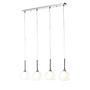 Pendant light Hadan IV frosted glass / iron 4-flame 1