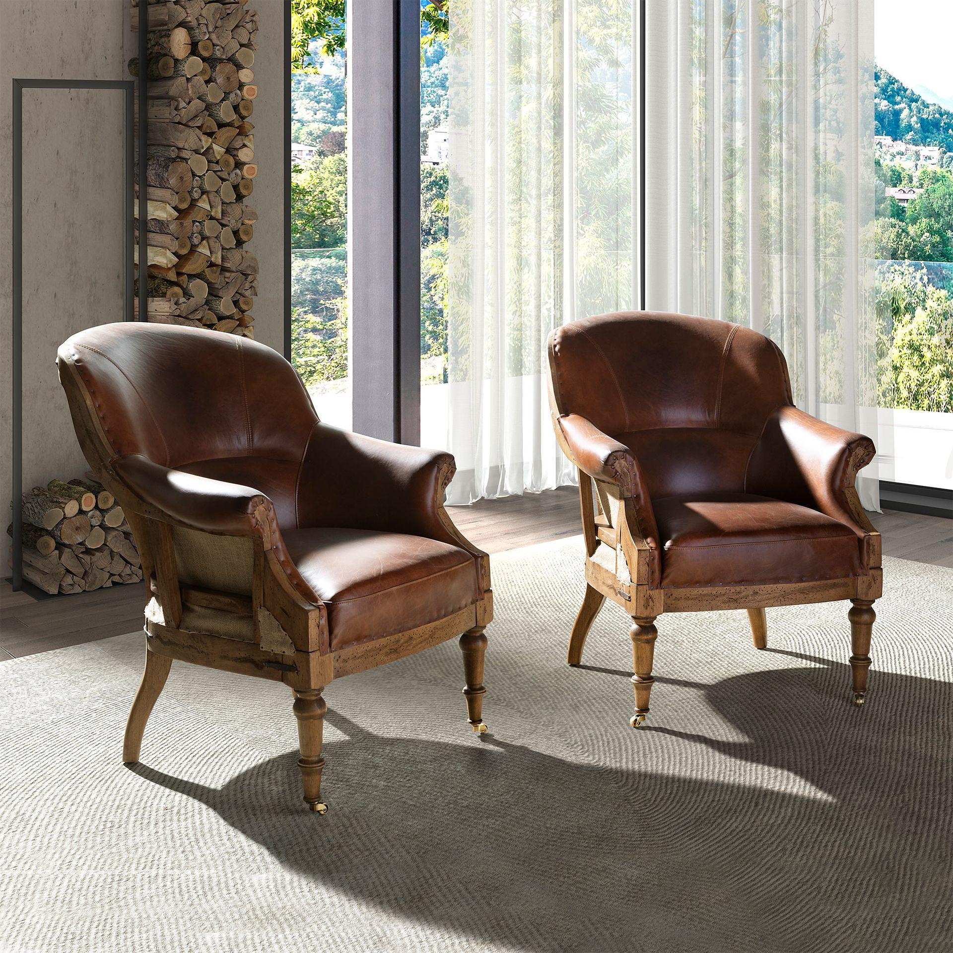 Sessel Leder Cognacbraun 2