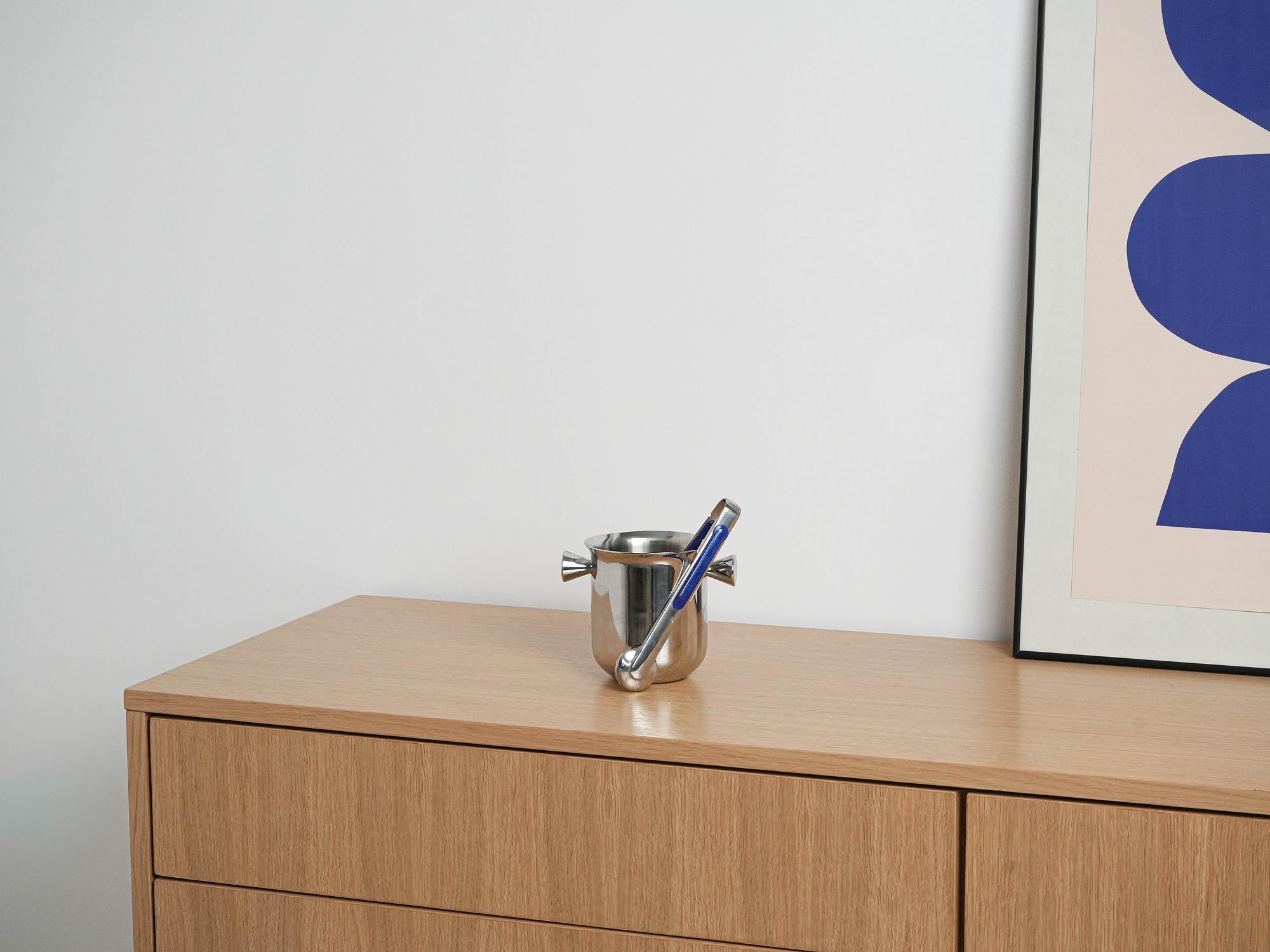 Eiskübel Metall Silber 4