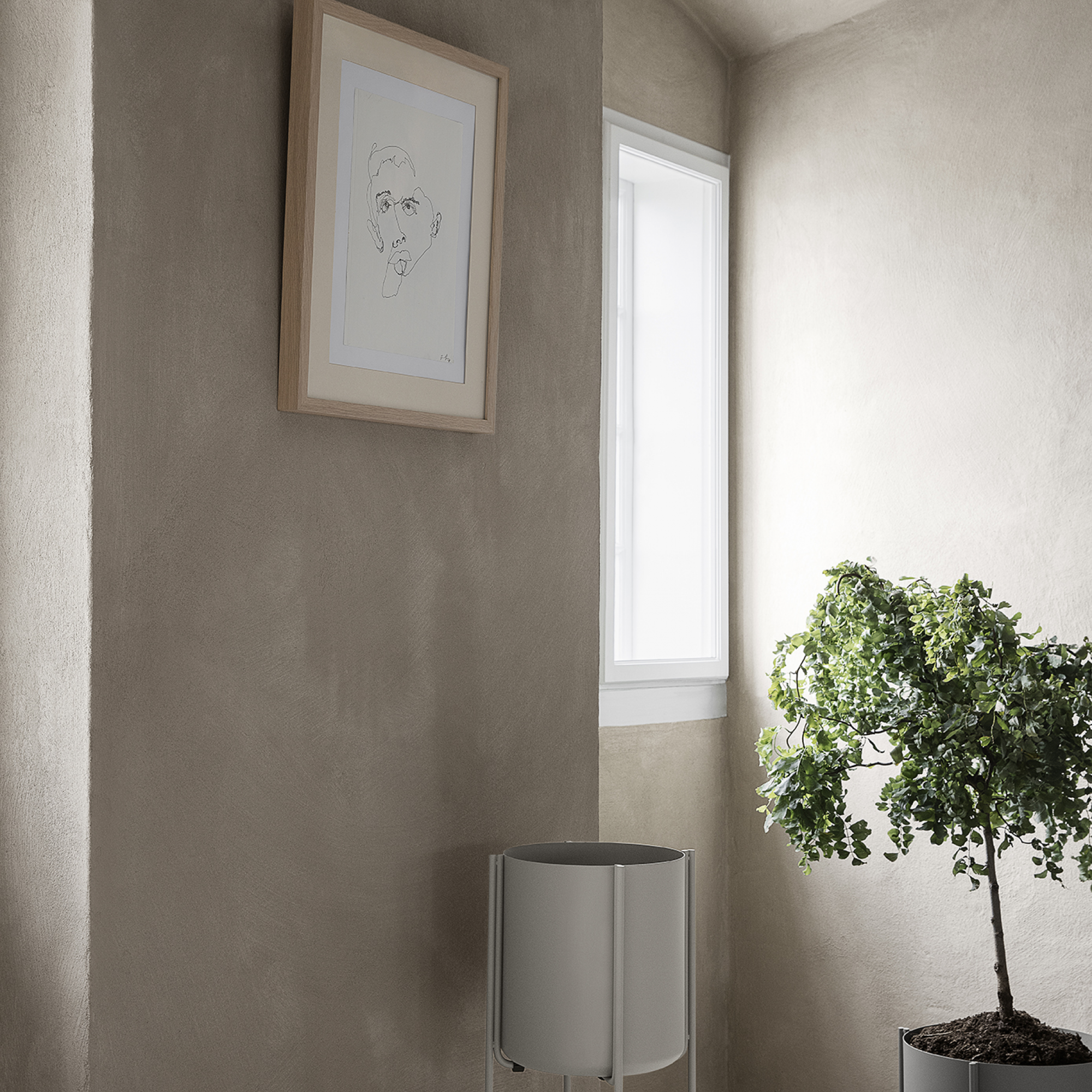 Kena Pflanzgefäß mit Gestell Steel Gray 80 x 29 cm 66021 1