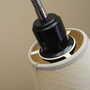 Vintage floor lamp metal textile white 1970s 6