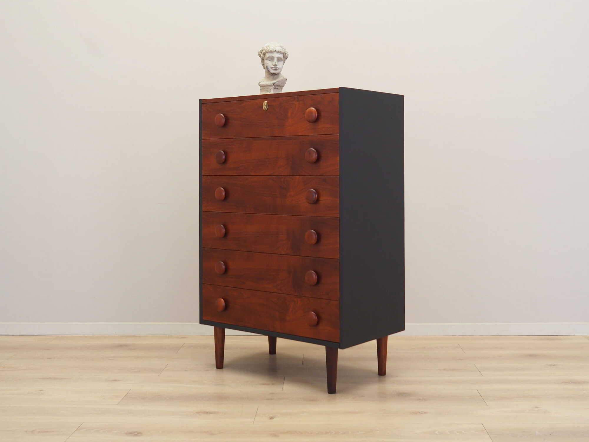 Vintage chest of drawers Teak wood Brown 1970s 2