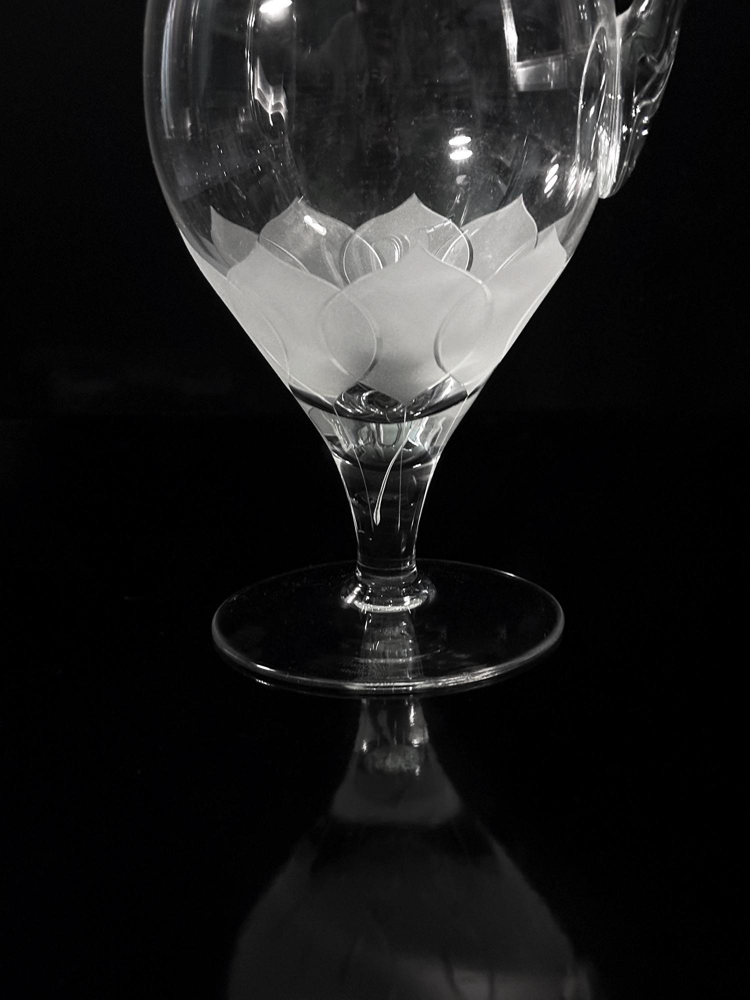 Vintage Lotus Decanter Crystal 1960s 4