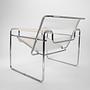 Wassily Chair Chrom Spaghetti-Bespannung Transparent  3