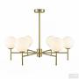ELYRO Ceiling Light 6-Light Opal Glass Brass 4