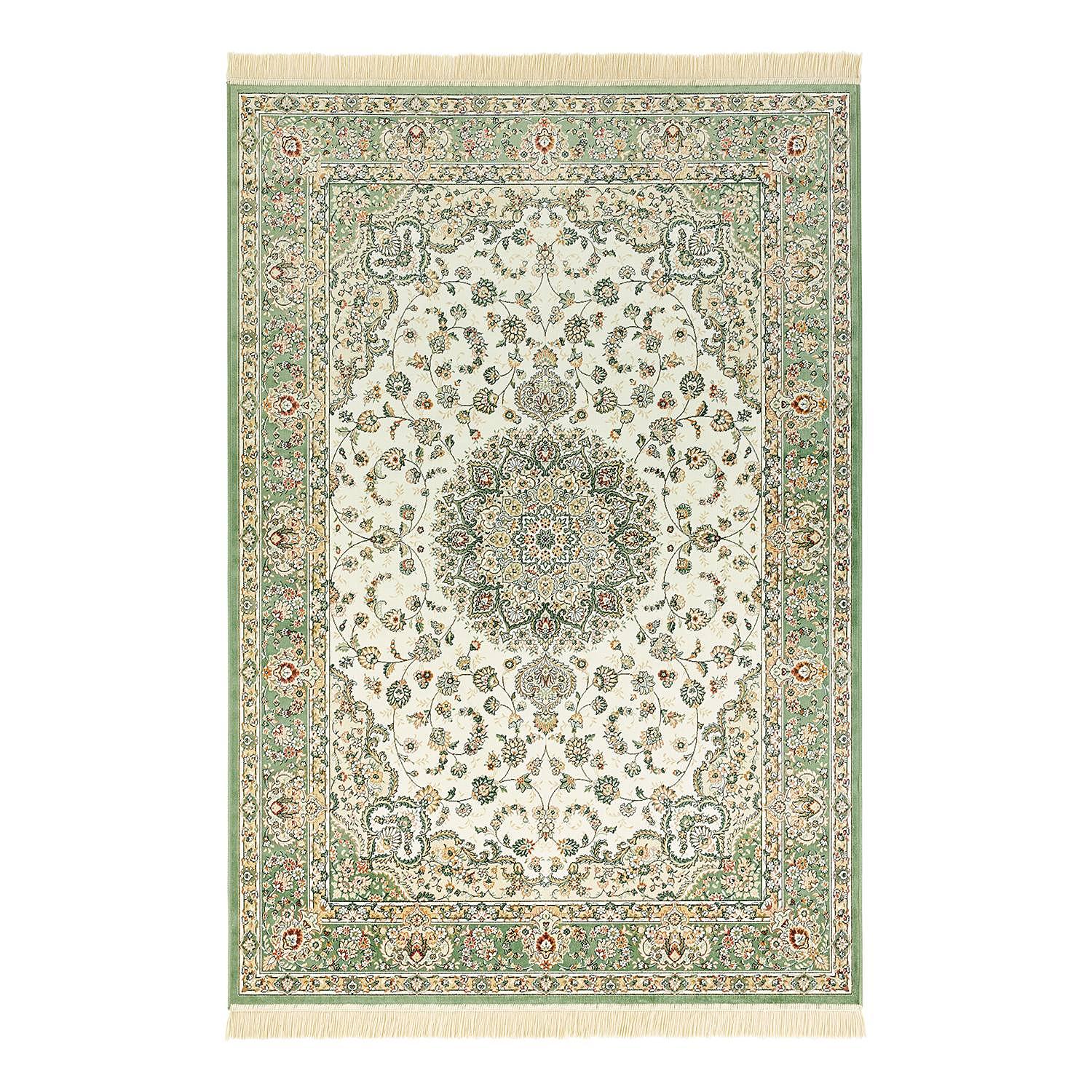 Antik Nain Kurzflorteppich Baumwolle Grün 95 x 140 cm 1