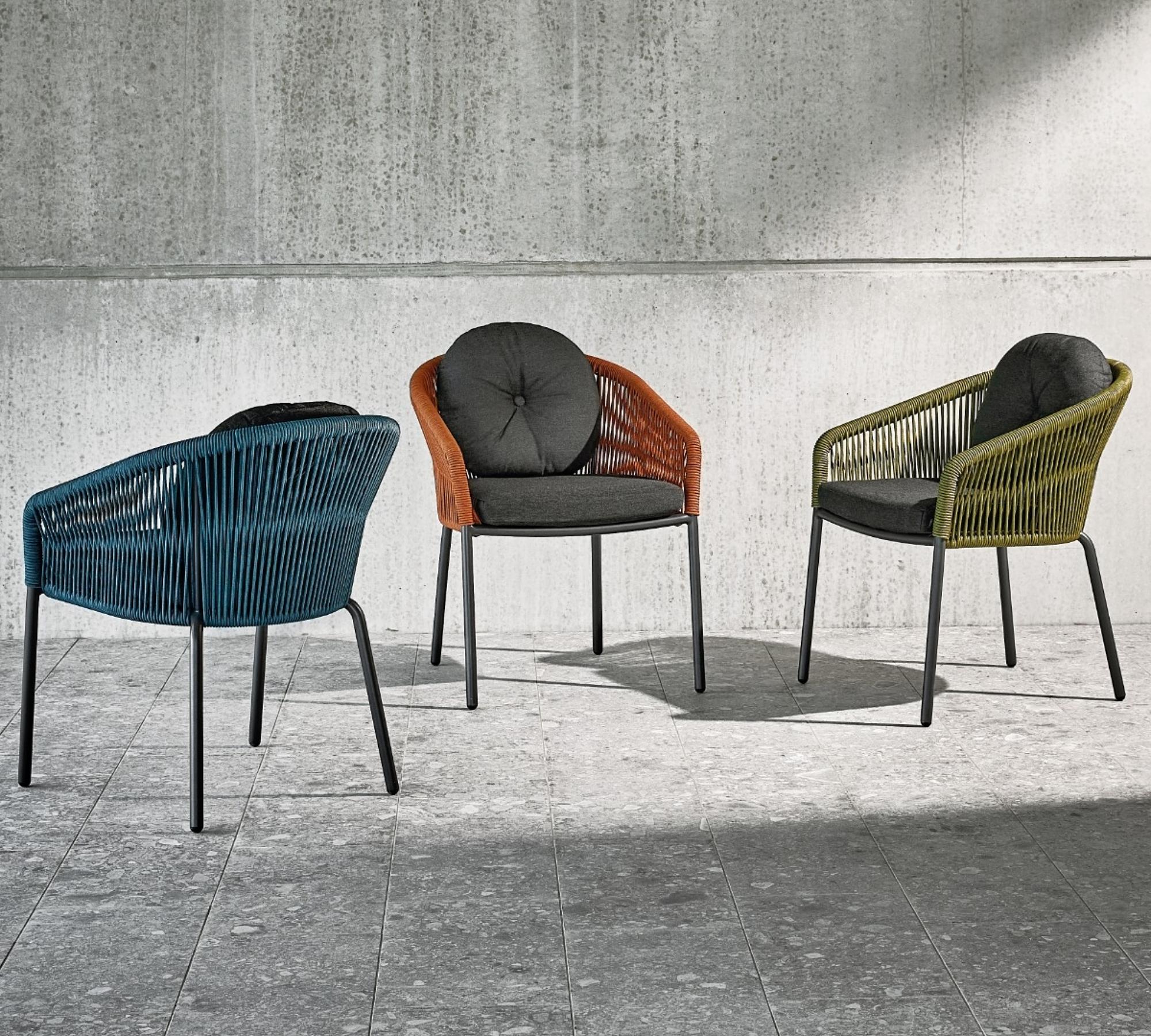 Loop Dining Sessel Aluminium String-Flex Terracotta 3