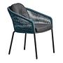 Loop Dining Sessel Aluminium String-Flex Petrol 1