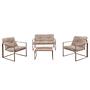 Garten Lounge Set Savva 4er Set Webstoff Beige 3