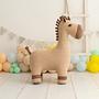 Horse Maxi Plush Toy Cotton Brown 4