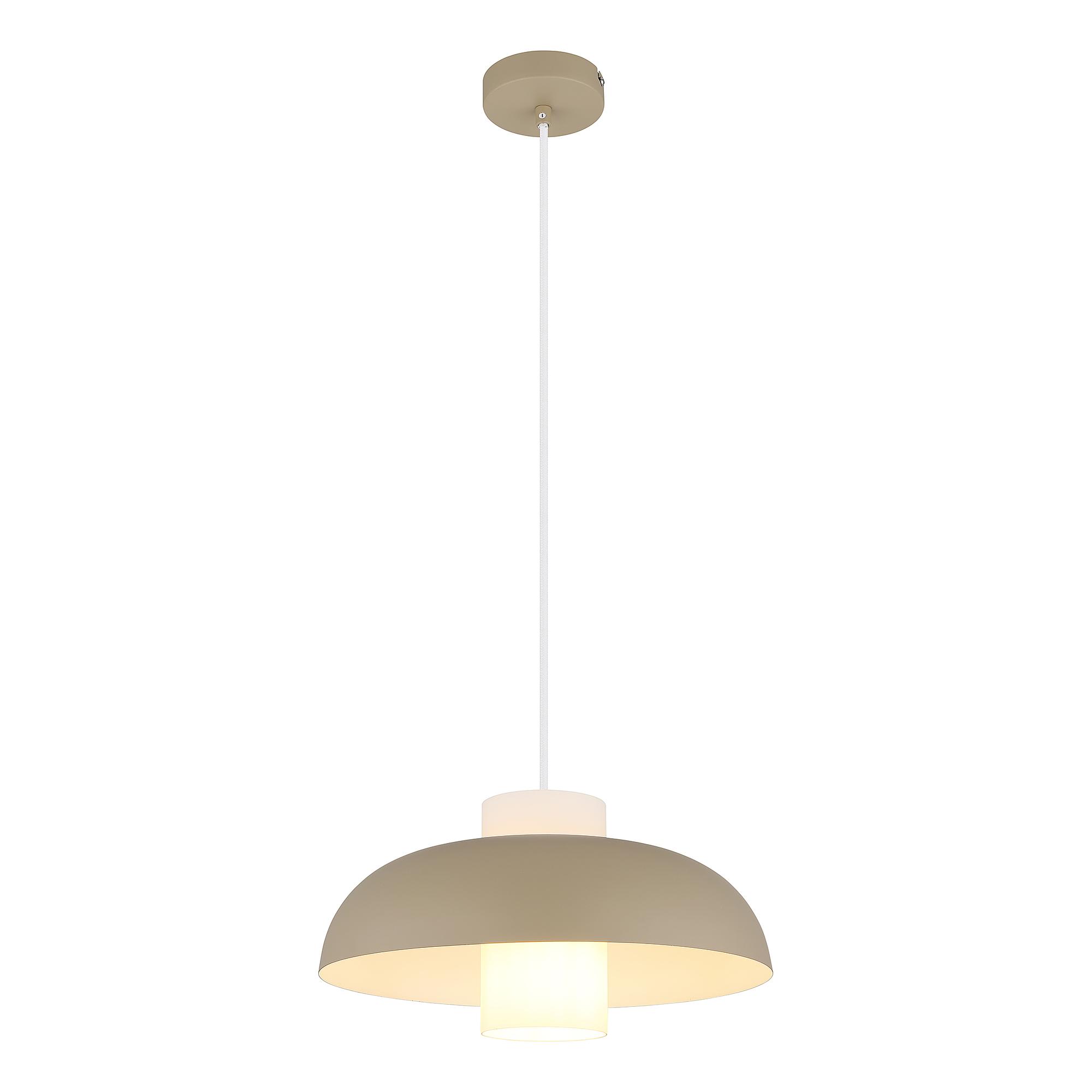 1-Flammig Lowe Pendelleuchte Eisen Beige 4
