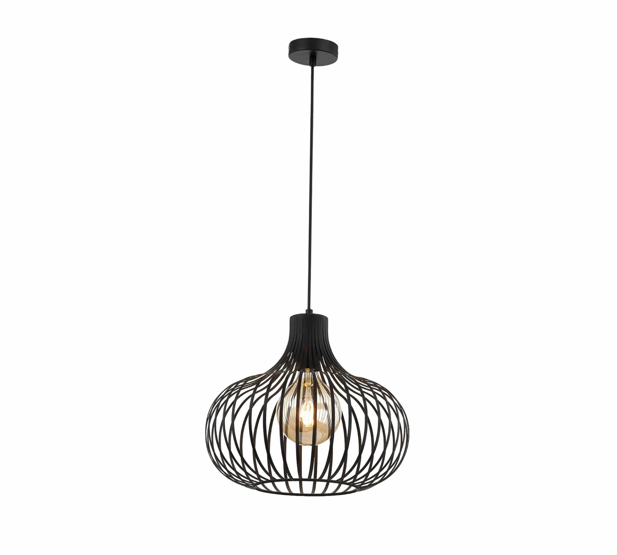 Pendant lamp iron black 1