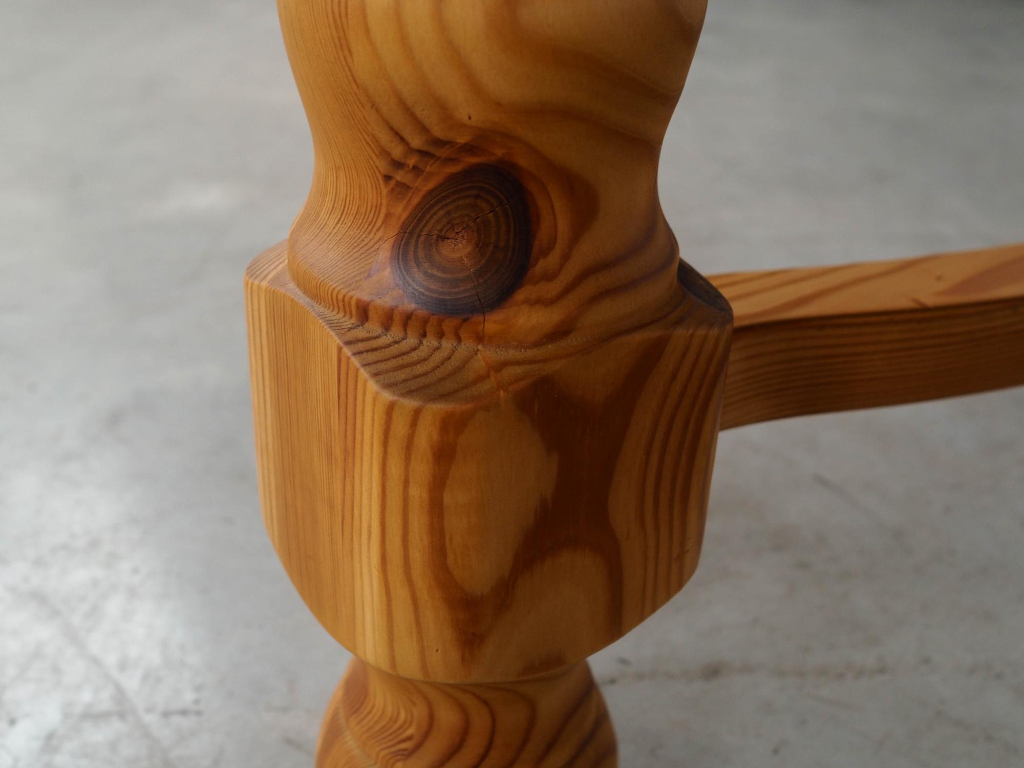 Dining table pine wood 1970s 7