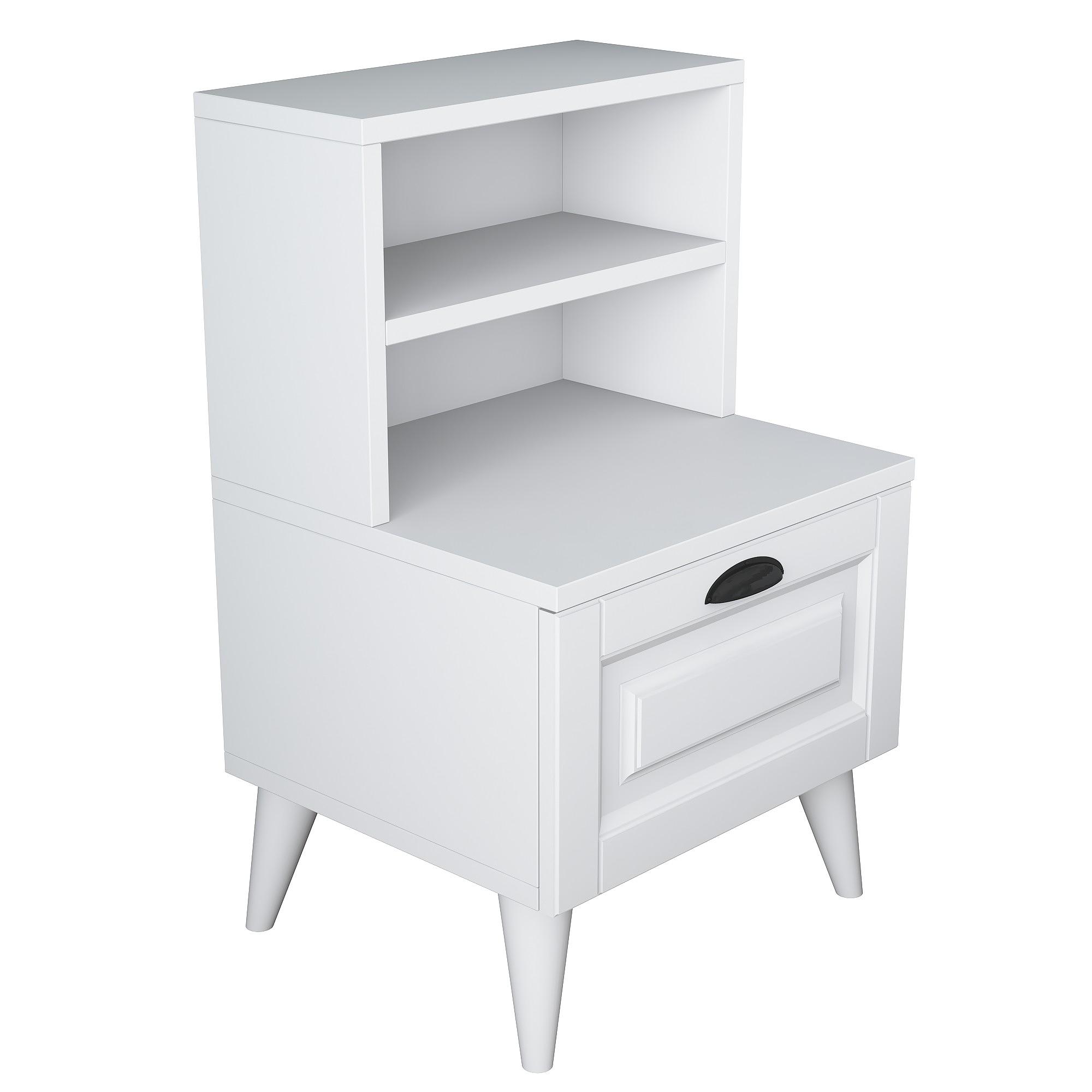 Bd105 Nightstand Wood veneer White 9