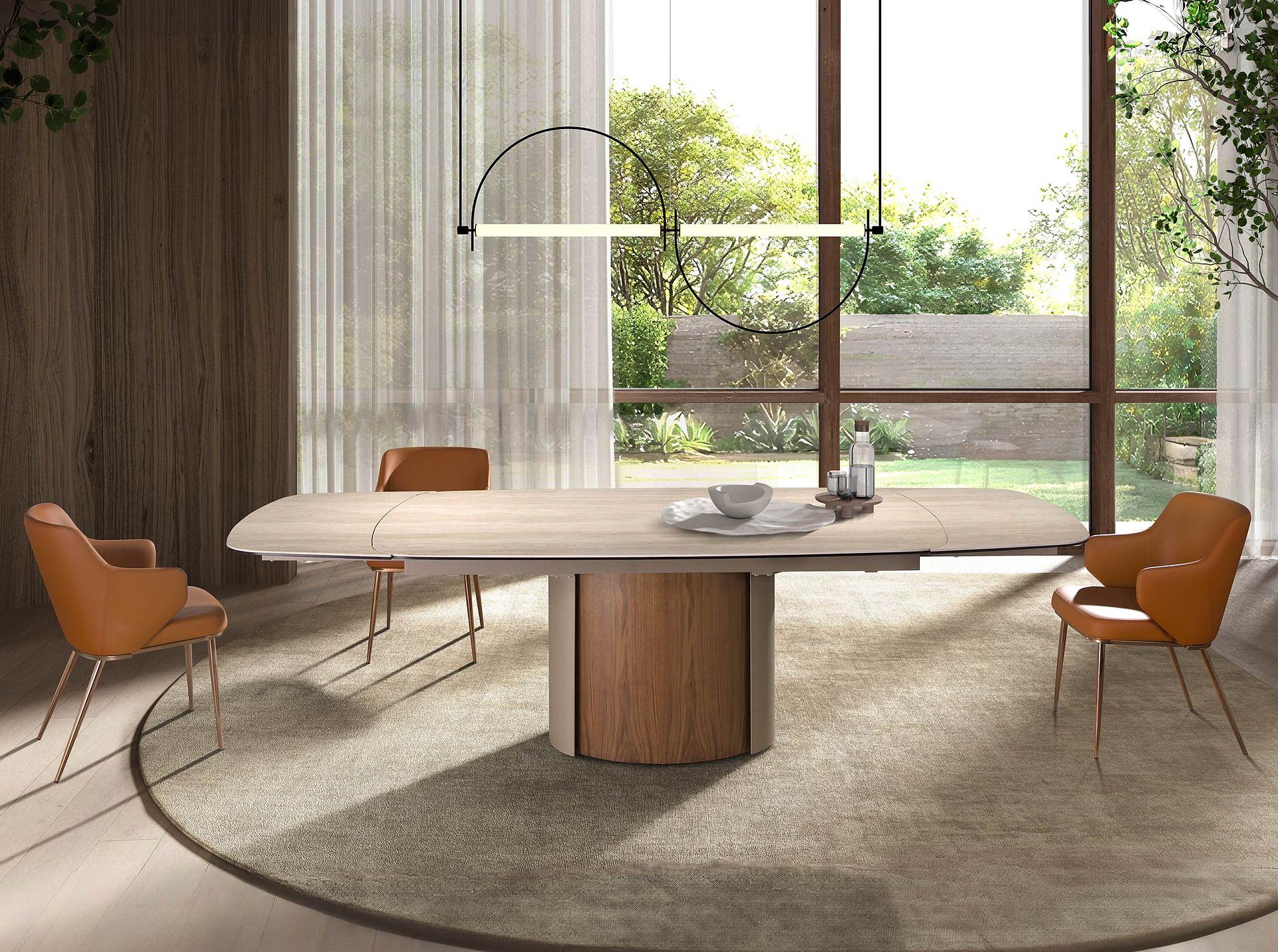 Sedia con braccioli ecopelle marrone 5