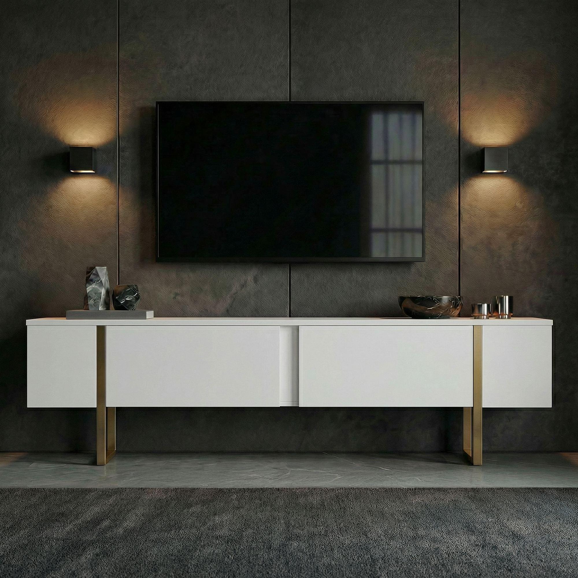 Onera Sideboard Weiß Gold 2