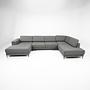 Tyme Sofa Landscape With Récamiere Fine Fabric Slate Grey 1