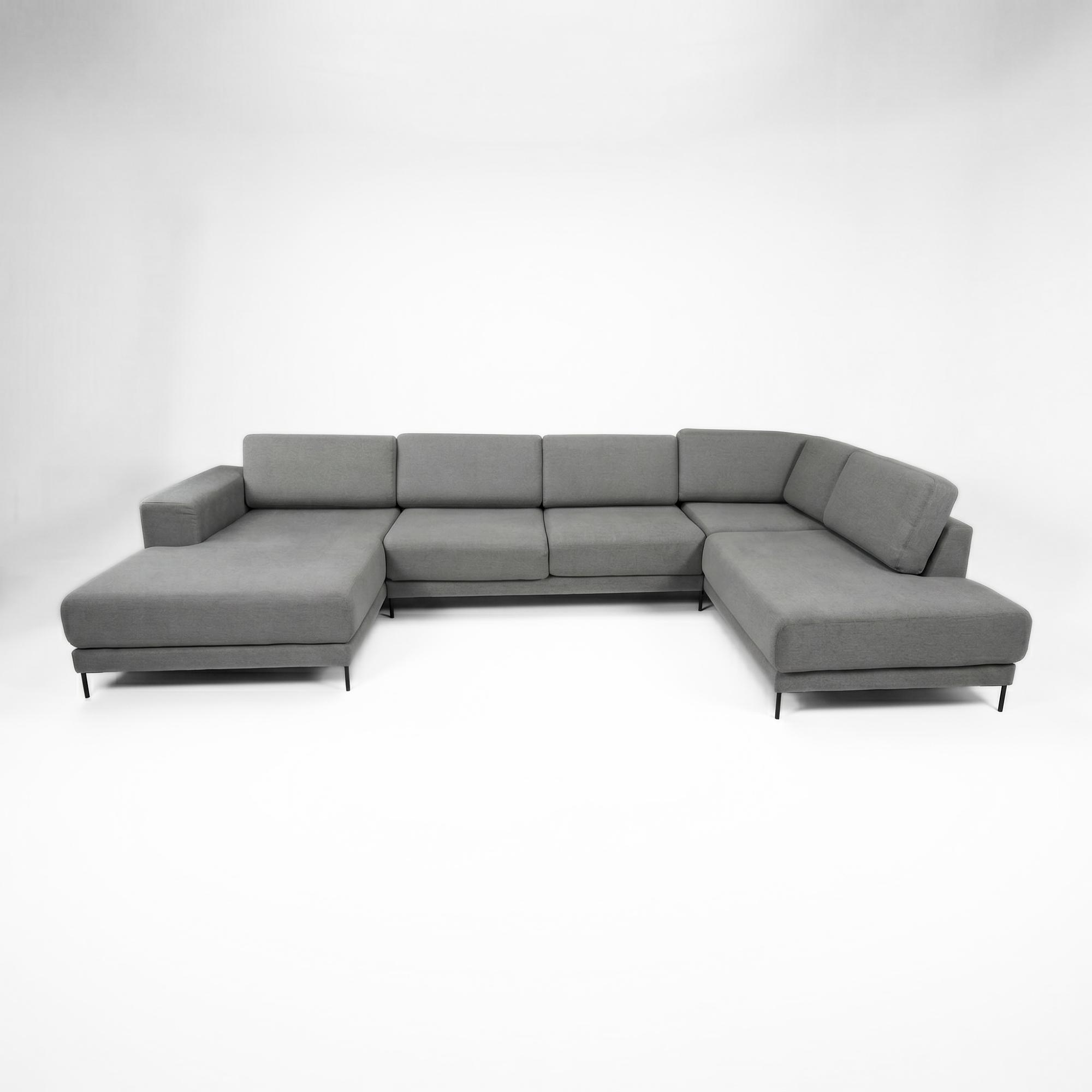 Tyme Sofa Landscape With Récamiere Fine Fabric Slate Grey 1