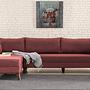 Bella Sofa Récamiere Links  Rot 1