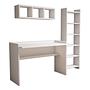 Hera Desk & Bookshelf Wood Veneer White 0