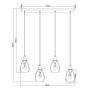 Fanni Type A Pendant Light Smoked Glass Iron Black 4
