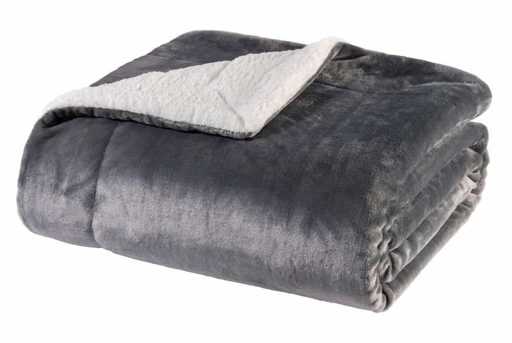 Couchdecke Sherpa Anthrazit 0