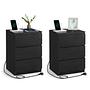 Nightstand Cahir Set of 2 Oak Black-Brown 3