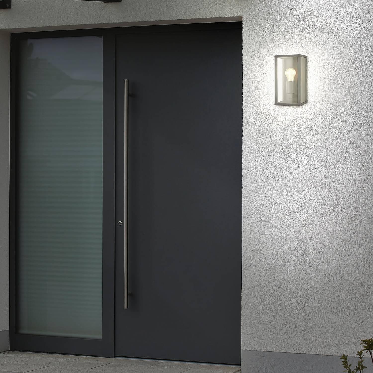 1-Flammig Luanda Außenwandleuchte Klarglas Aluminium 3