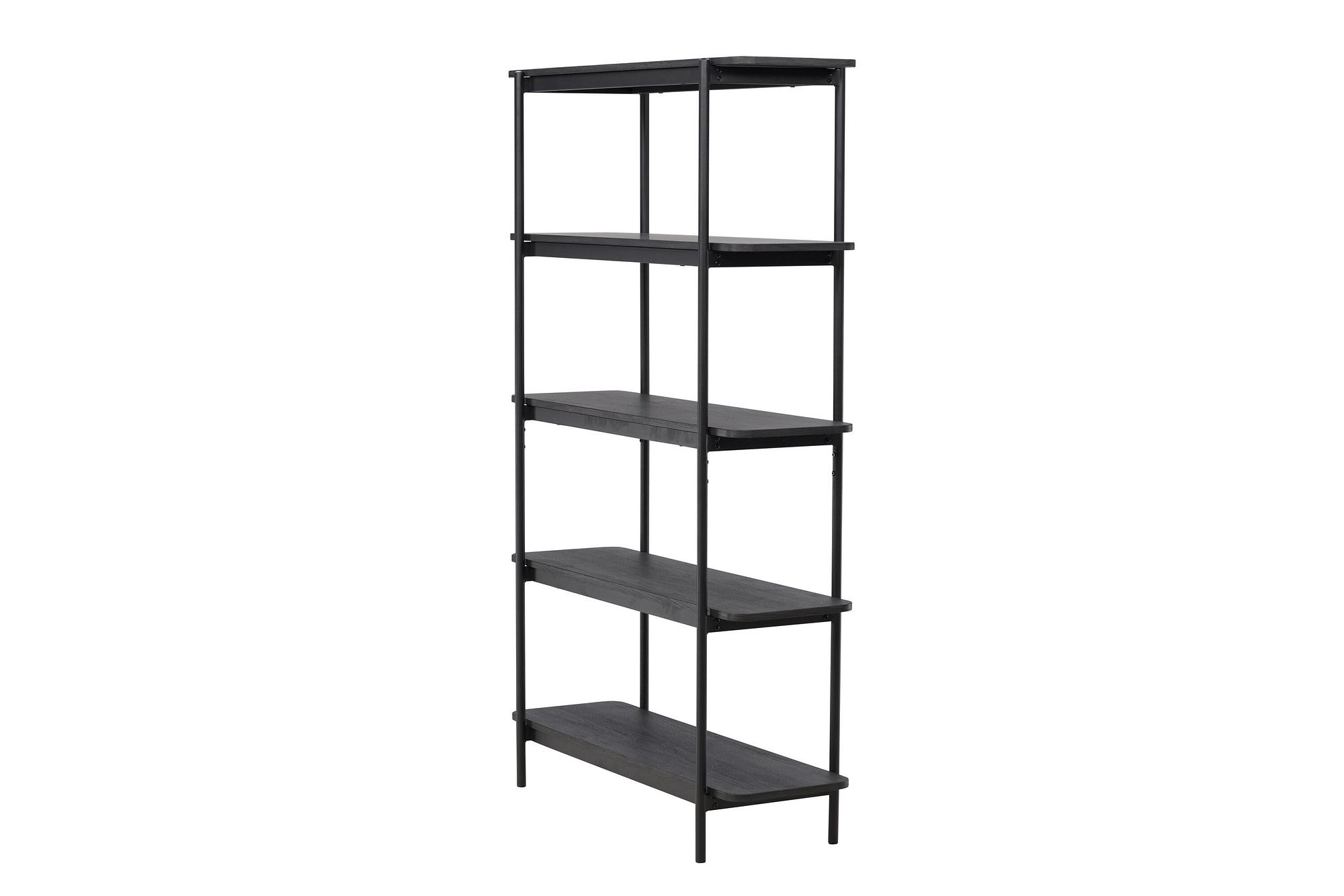Home Shelf Wood Black 2