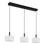 Trenton LED pendant light opal glass black 4