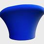 Mushroom Sessel von Pierre Paulin Wolle Blau 5