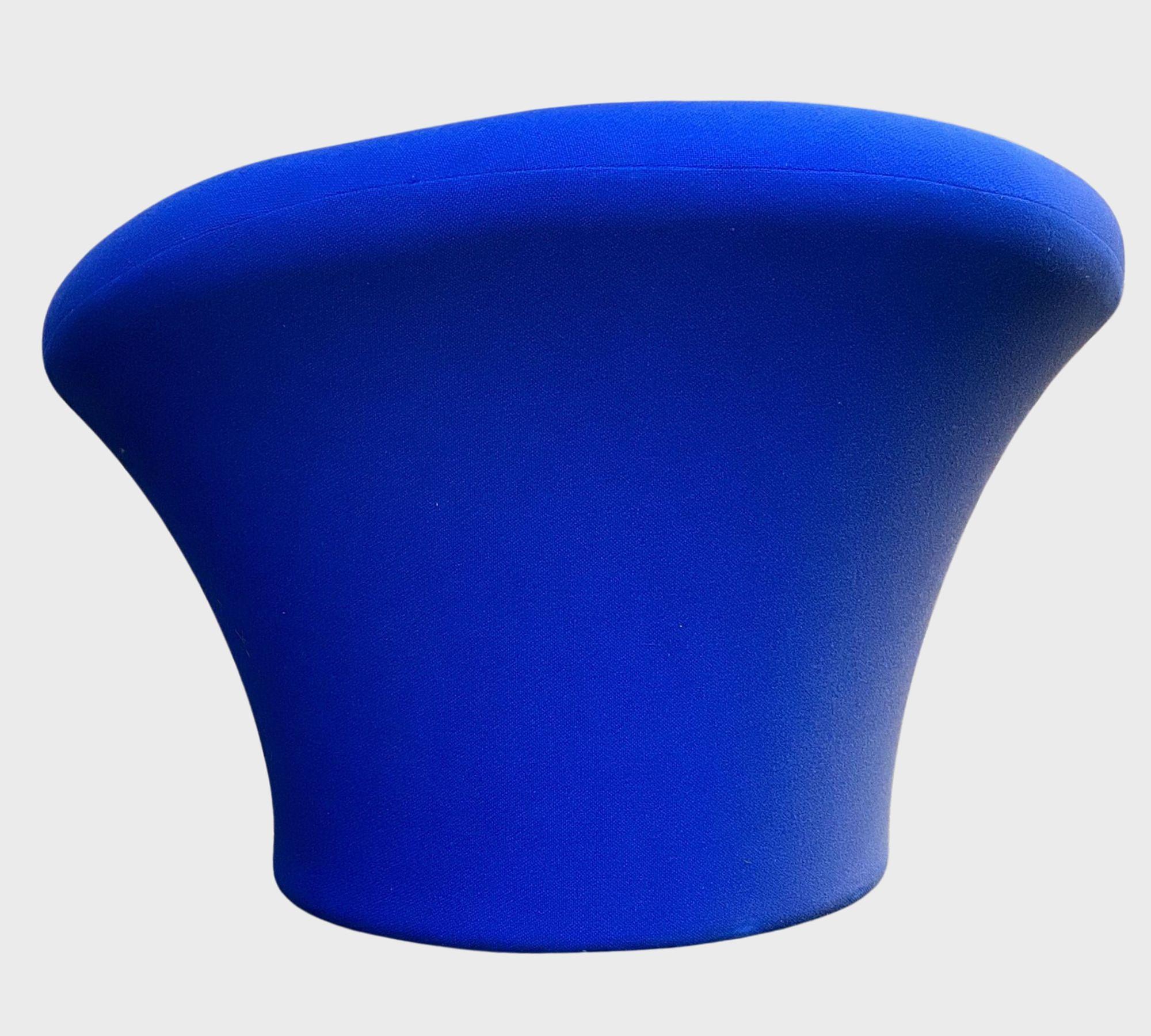 Mushroom Sessel von Pierre Paulin Wolle Blau 5
