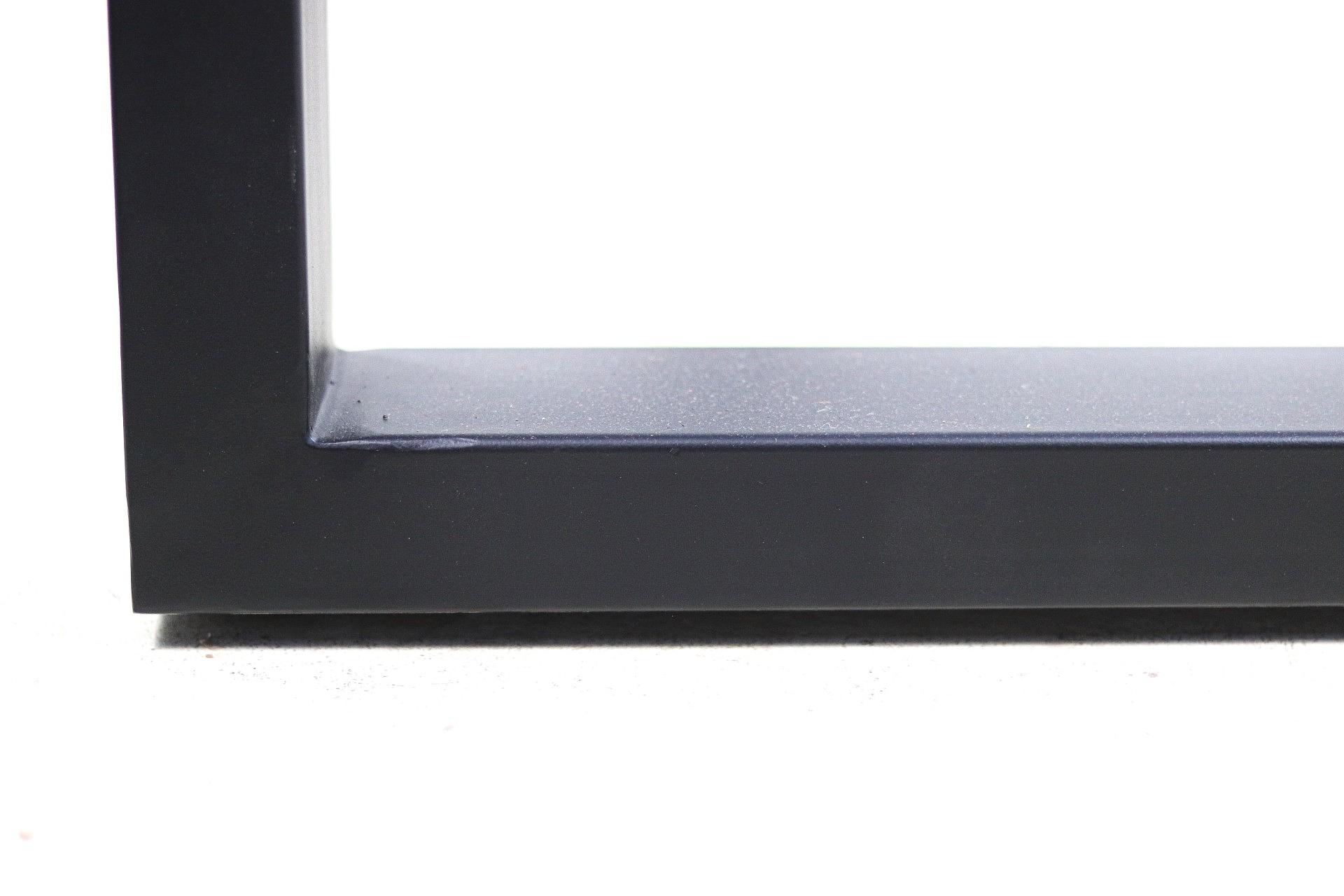 2x Modell U Tischbein Metall Schwarz 2