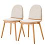 Upholstered chair Molonit Set of 2 Beige 0