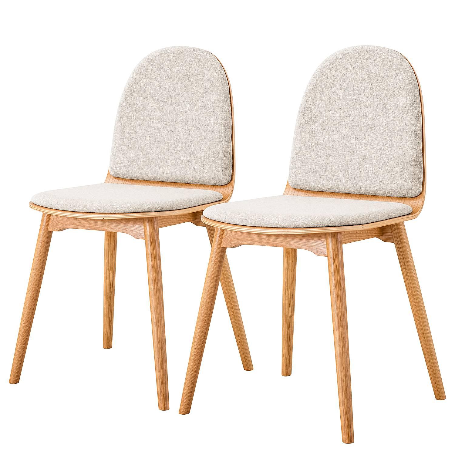 Upholstered chair Molonit Set of 2 Beige 0
