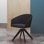 Brandy BU3017 Armchair Beech wood Leather Black 1