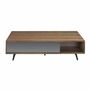 Couchtisch Nussbaumholz Glas Braun 2