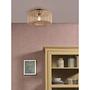 Bromo Deckenleuchte Holz Eisen 40 cm 2