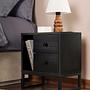 Glimmer Nightstand Black with black legs 0