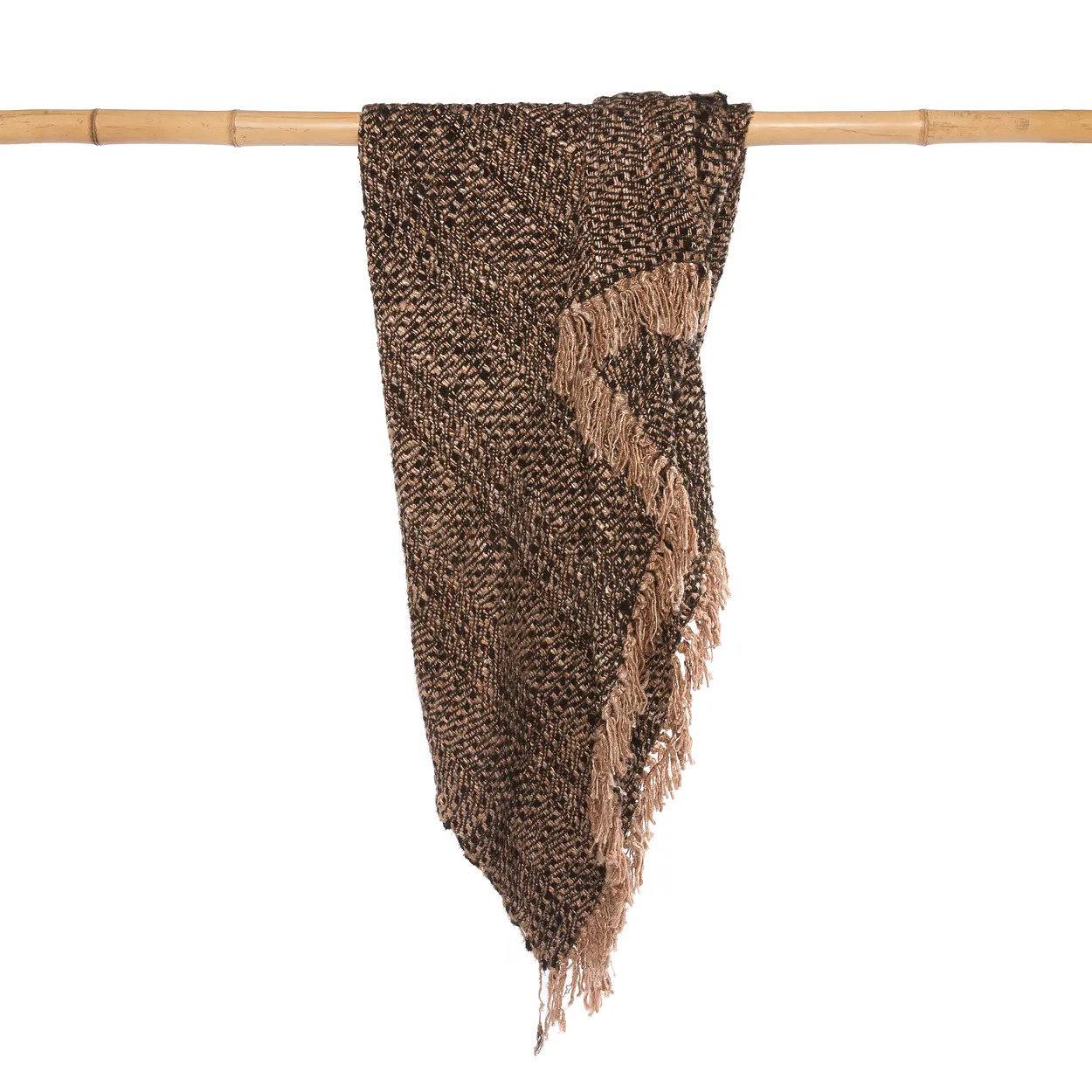 S'il vous Plaid Decke Schwarzbraun 4