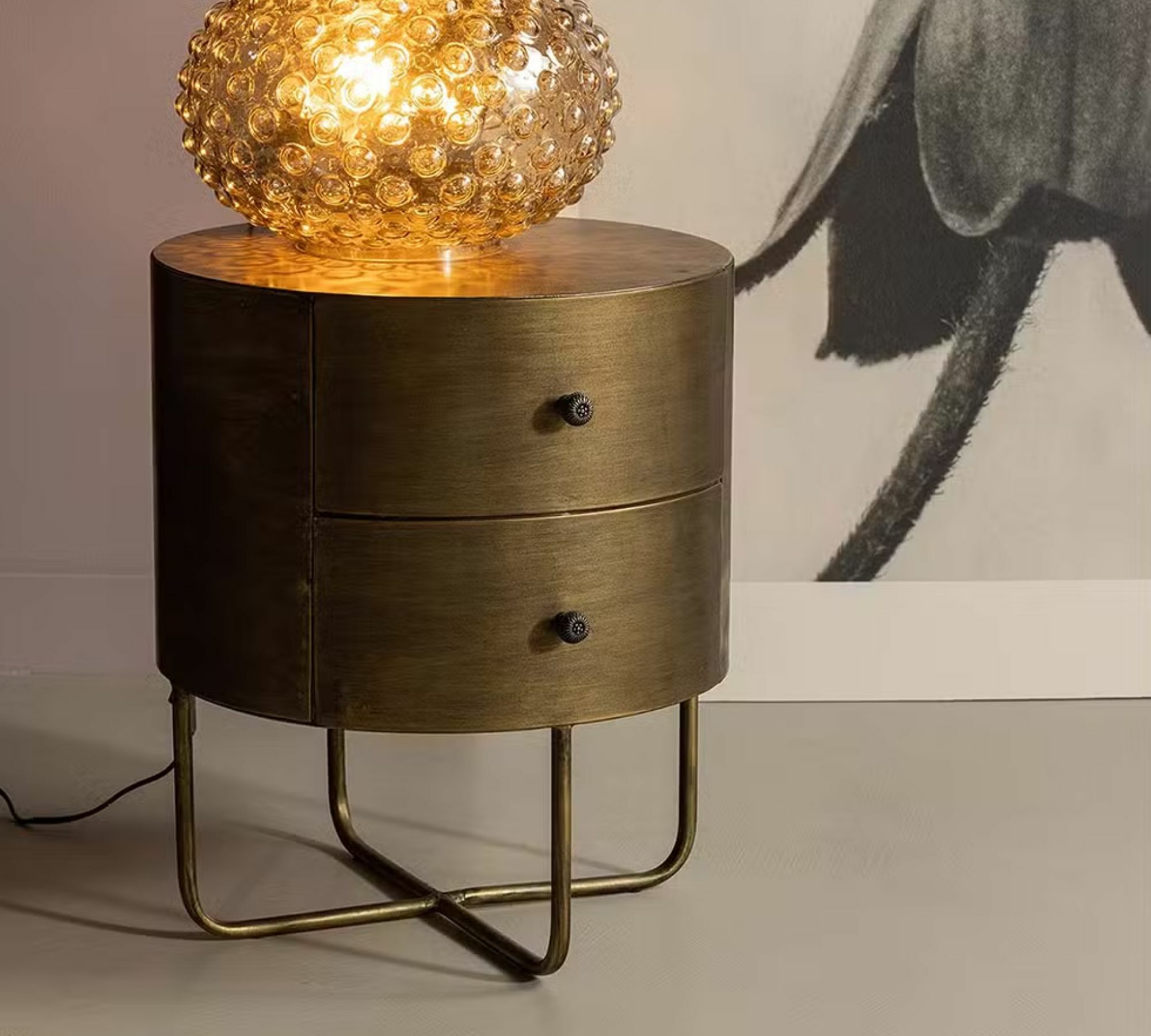 Beistelltisch Metall Antik Messing 0