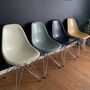 4x Eames Fiberglass Side Chair DSR  0