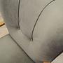 Vintage Sessel Buchenholz Samt Grau 1960er Jahre 14