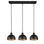 3-Burner Punch Pendant Lamp Iron Black 4