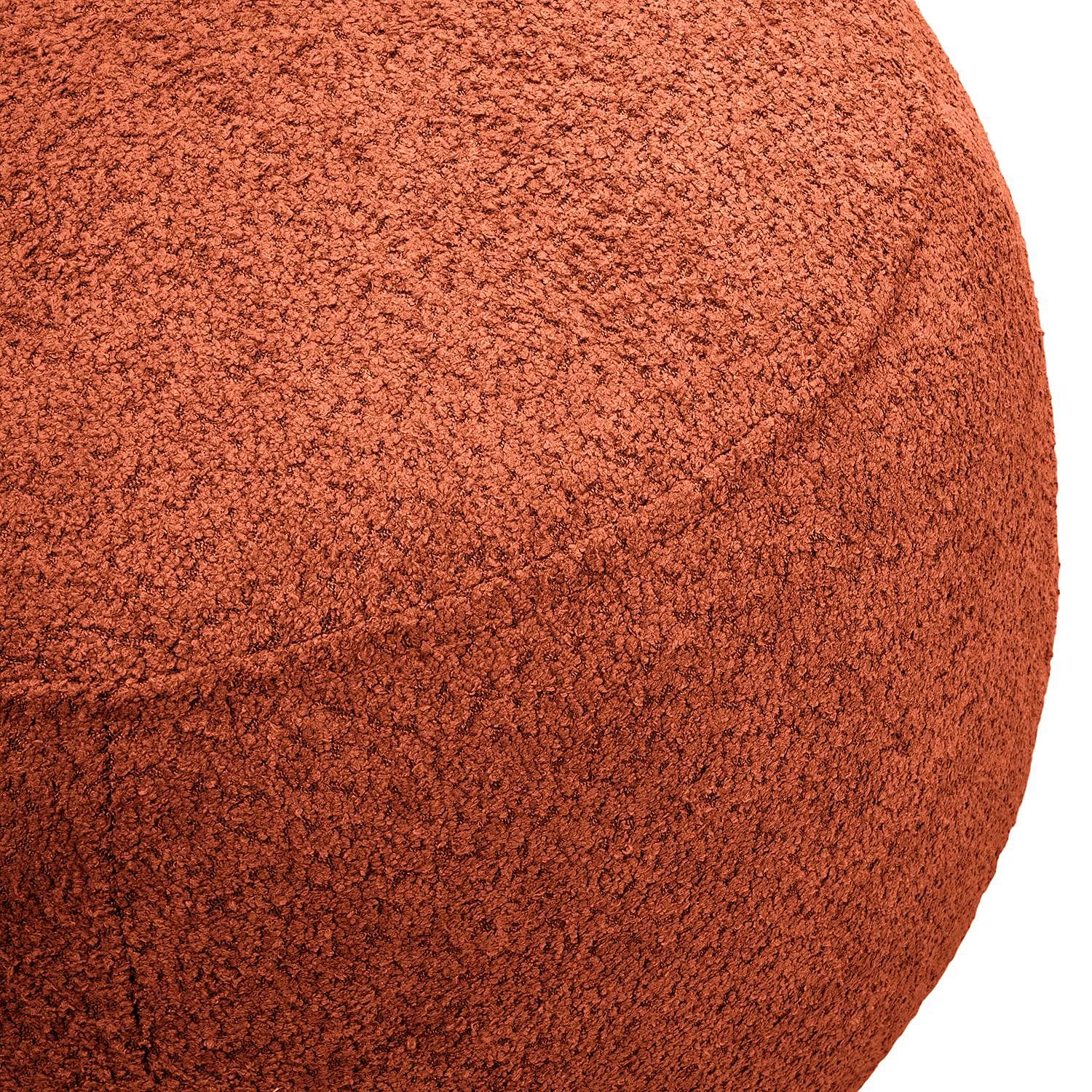 Ottoman LOVELOCK Bouclé Rust Red 4