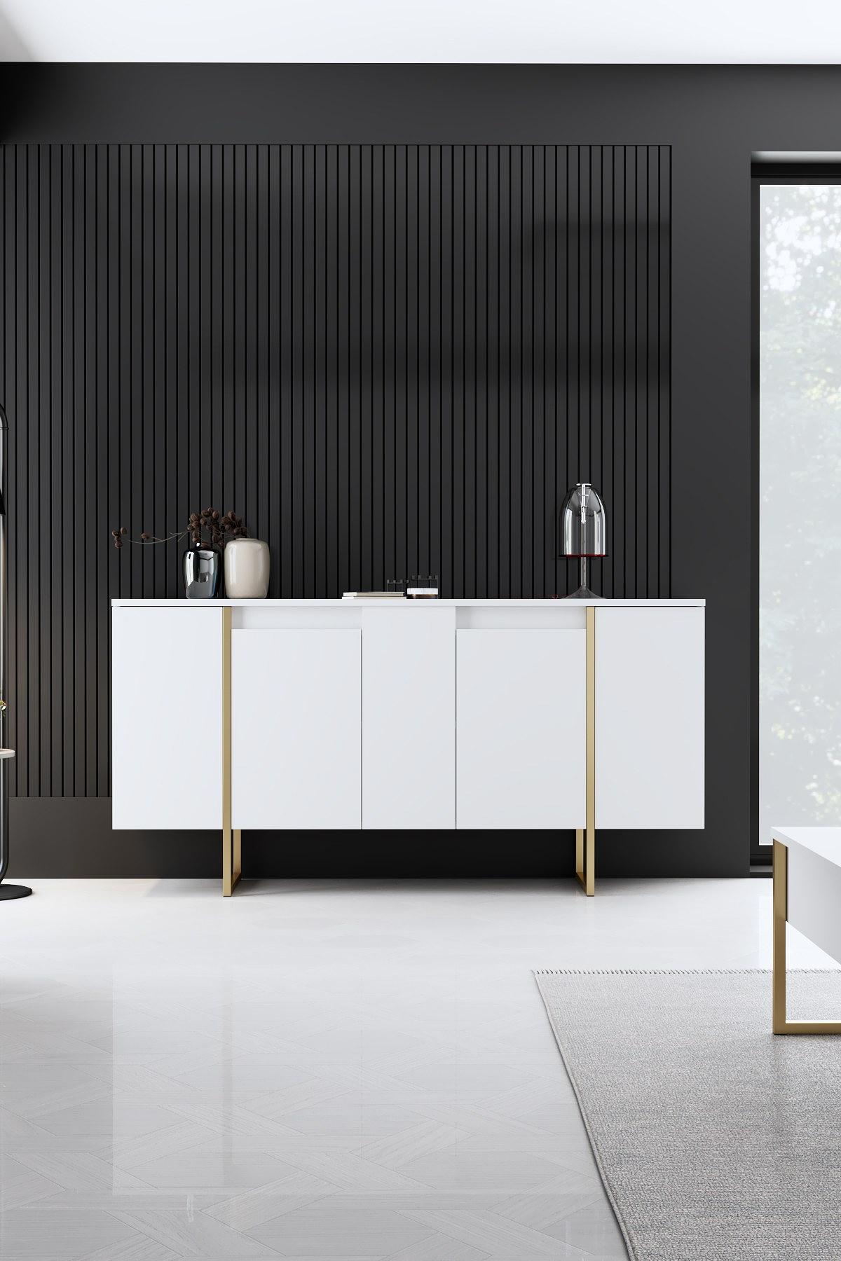 Luxe Konsolentisch Weiß 4