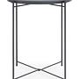 Steel Round Side Table Metal Grey 0