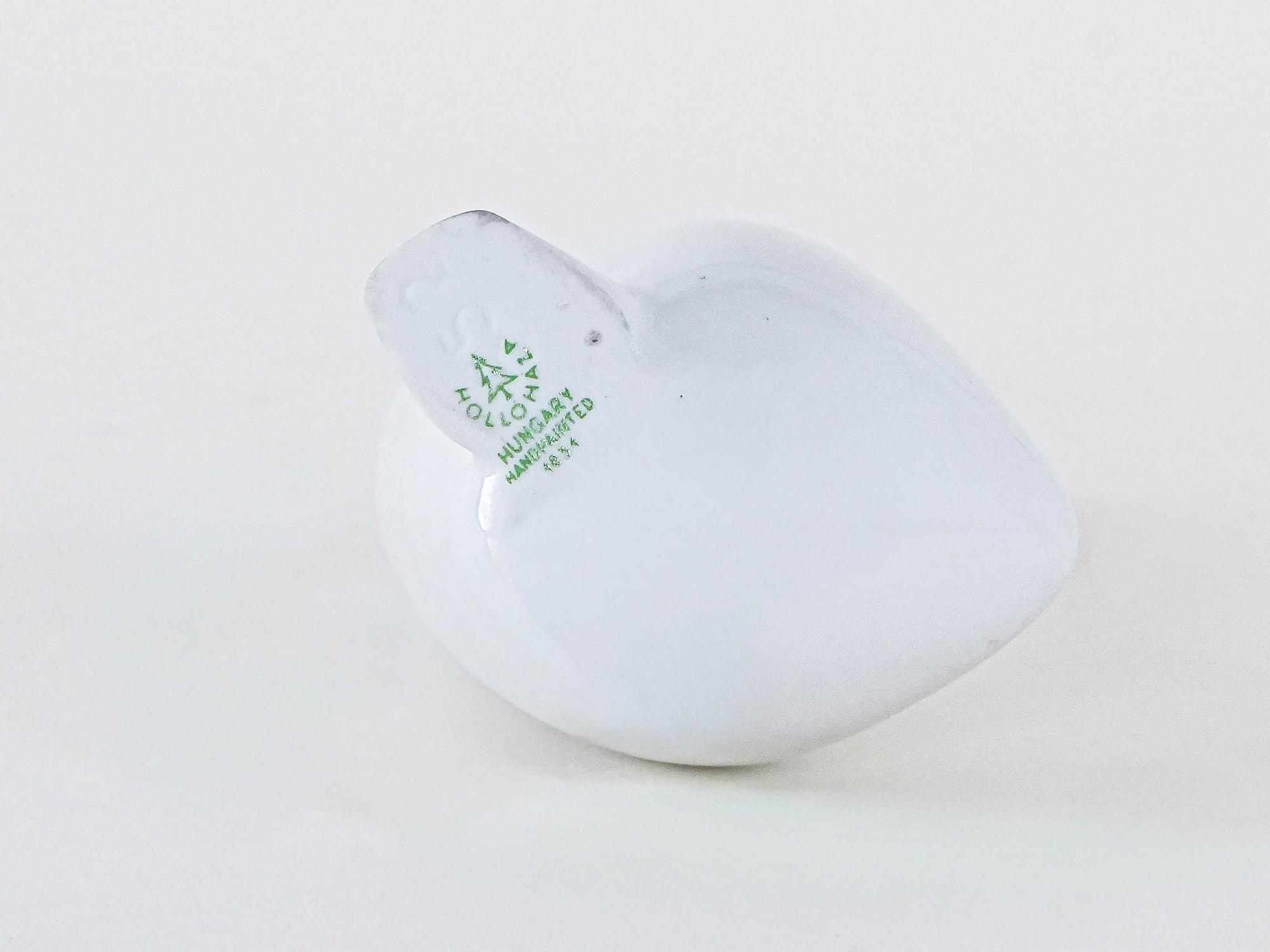 Porzellan-Gänsefigur Weiß 1960er Jahre 6